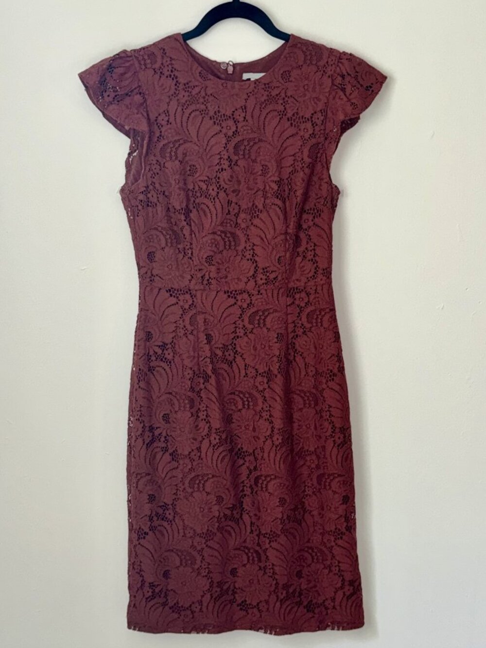 H&M Copper Lace Midi Dress!! Sz 4
